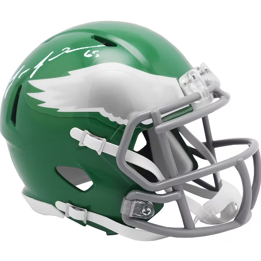 Lane Johnson Philadelphia Eagles Autographed Kelly Green Alternate Football Mini-Helmet