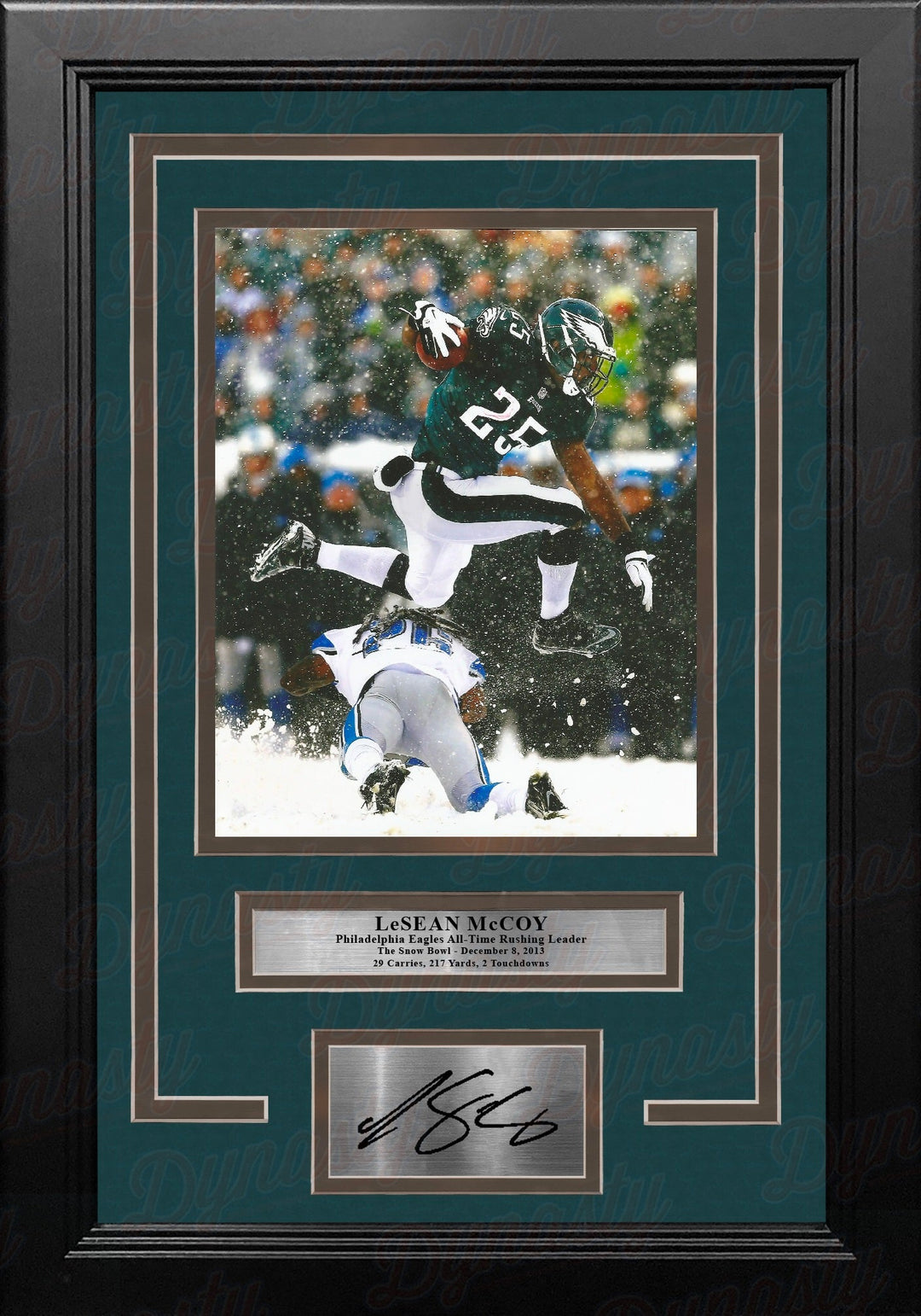 LeSean McCoy Snow Bowl Philadelphia Eagles 8" x 10" Framed Football Photo with Engraved Autograph