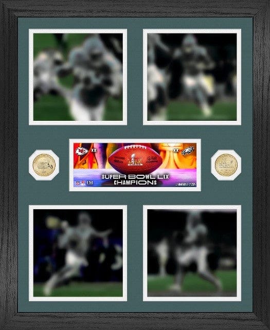 Dynasty Sports & Framing Framed Football Photos Philadelphia Eagles Super Bowl LIX Champions Memorable Moments Bronze Coin Photo Mint