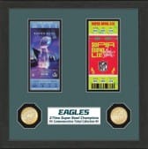 Dynasty Sports & Framing Framed Football Photos Philadelphia Eagles Super Bowl Ticket Collection Bronze Coin Photo Mint