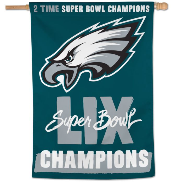 Philadelphia Eagles Super Bowl LIX Champions 28" x 40" Vertical Flag