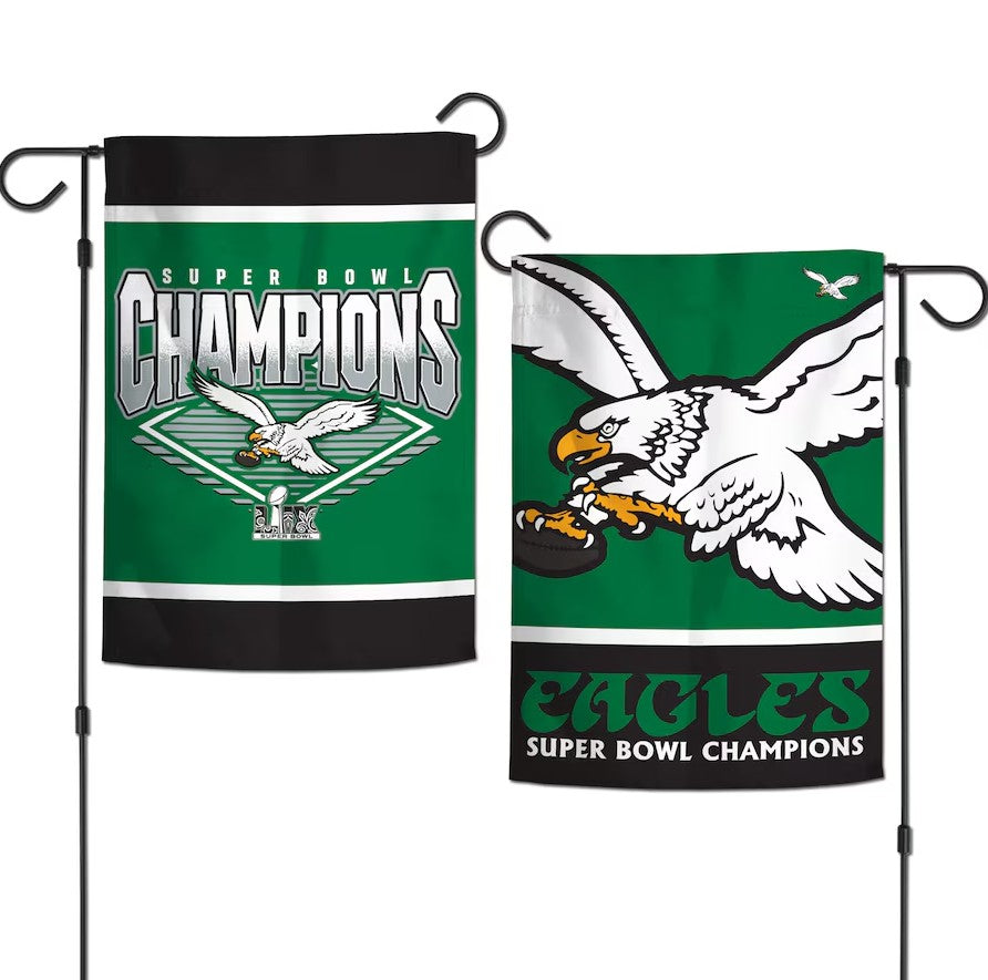 Philadelphia Eagles Super Bowl LIX Champions 12.5" x 18" Throwback Garden Flag