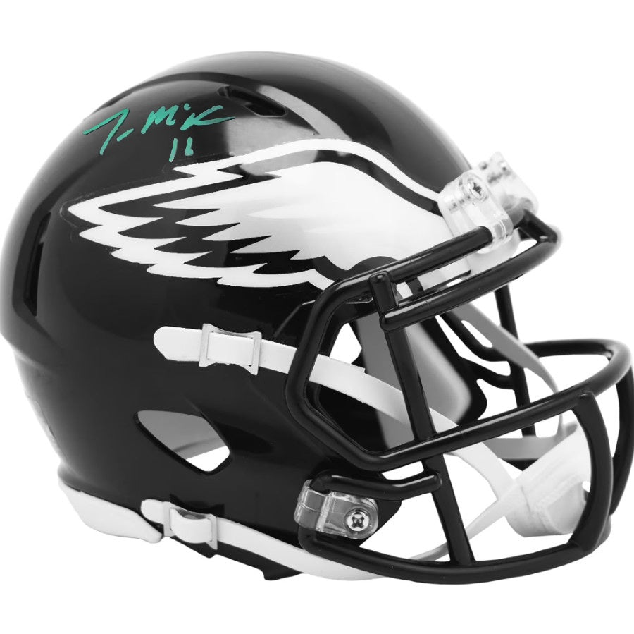 Tanner McKee Philadelphia Eagles Autographed Black Mini-Helmet
