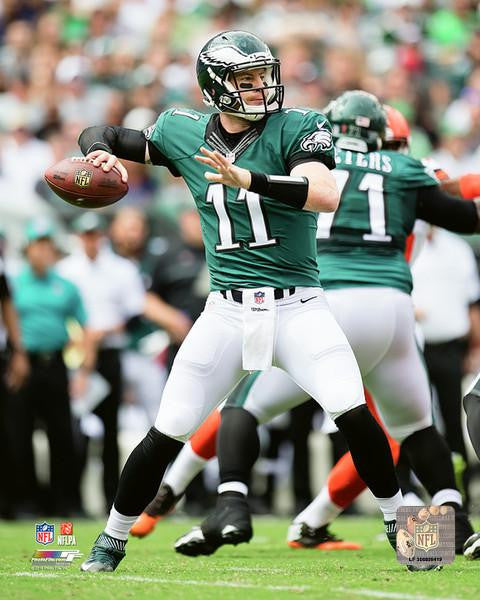 Carson Wentz First Career Win Philadelphia Eagles 16" x 20" Football Photo