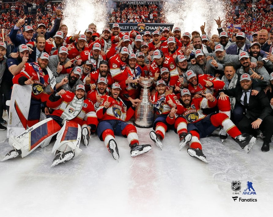 Florida Panthers 2024 Stanley Cup Champions Team Celebration 8" x 10" Hockey Photo
