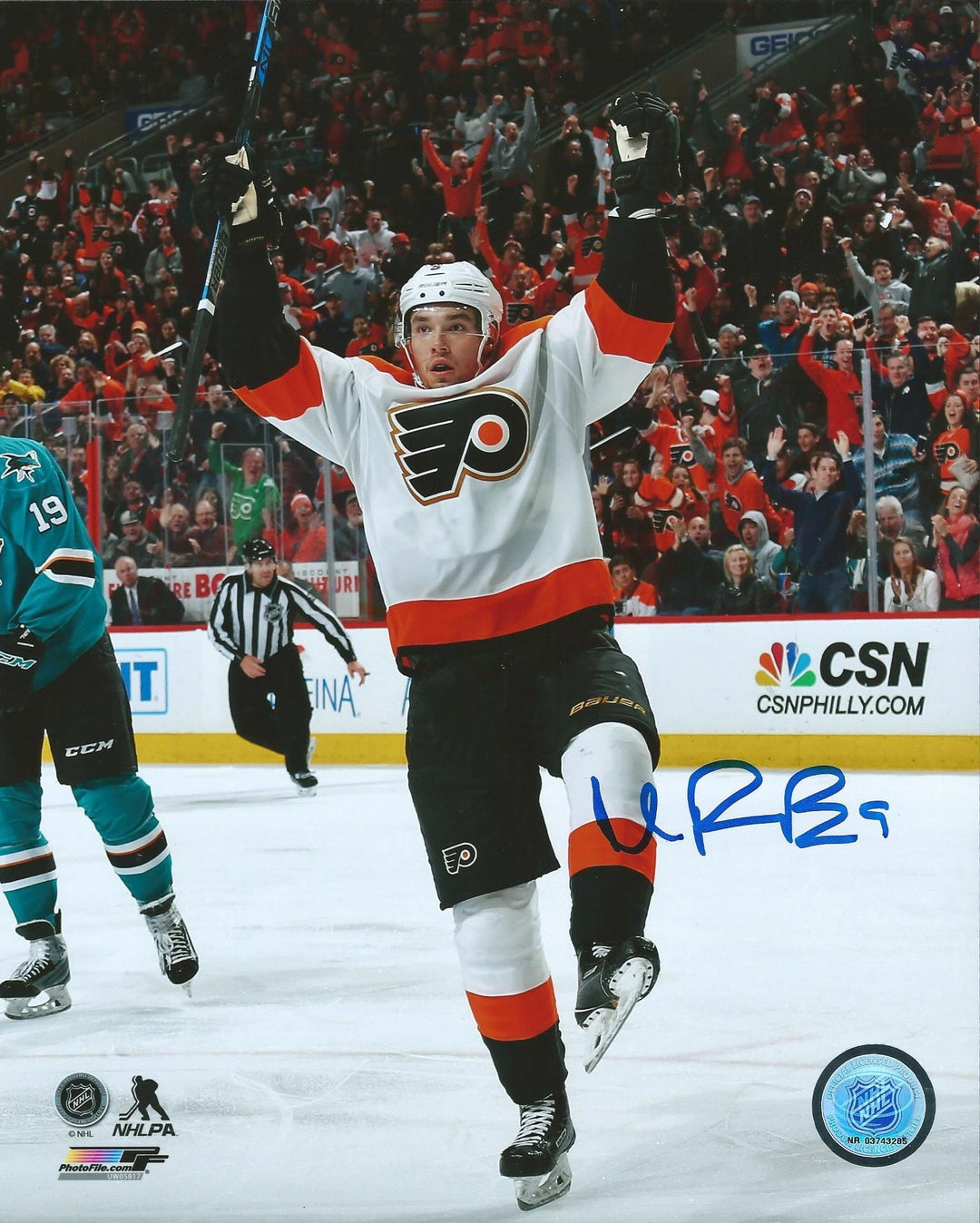 Ivan Provorov Philadelphia Flyers Celebration Autographed 16" x 20" Hockey Photo