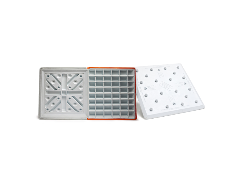 Full Size Single-Molded Double First Base with Base Plate | Rogers® Base Company