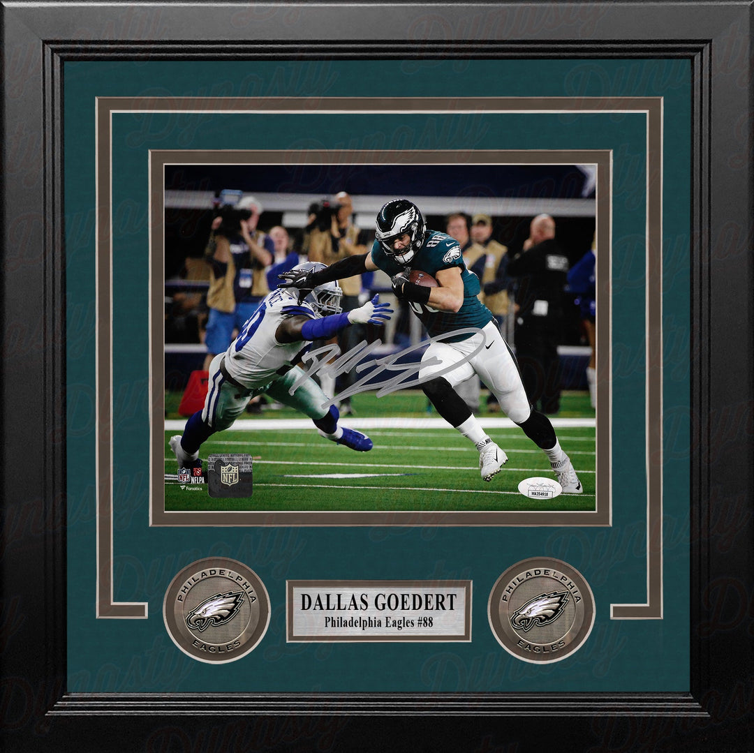 Dallas Goedert v. Cowboys Philadelphia Eagles Autographed 8" x 10" Framed Football Photo