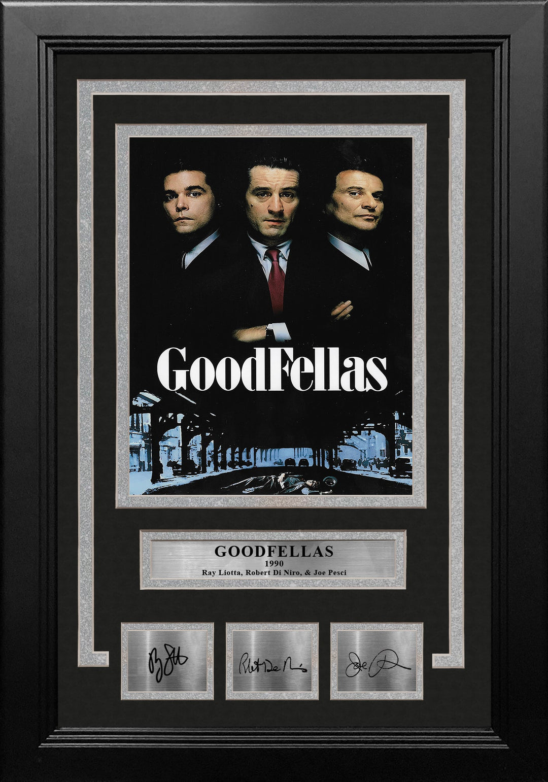Goodfellas 8" x 10" Framed Photo with Engraved Autograph (Ray Liotta, Robert De Niro, Joe Pesci)