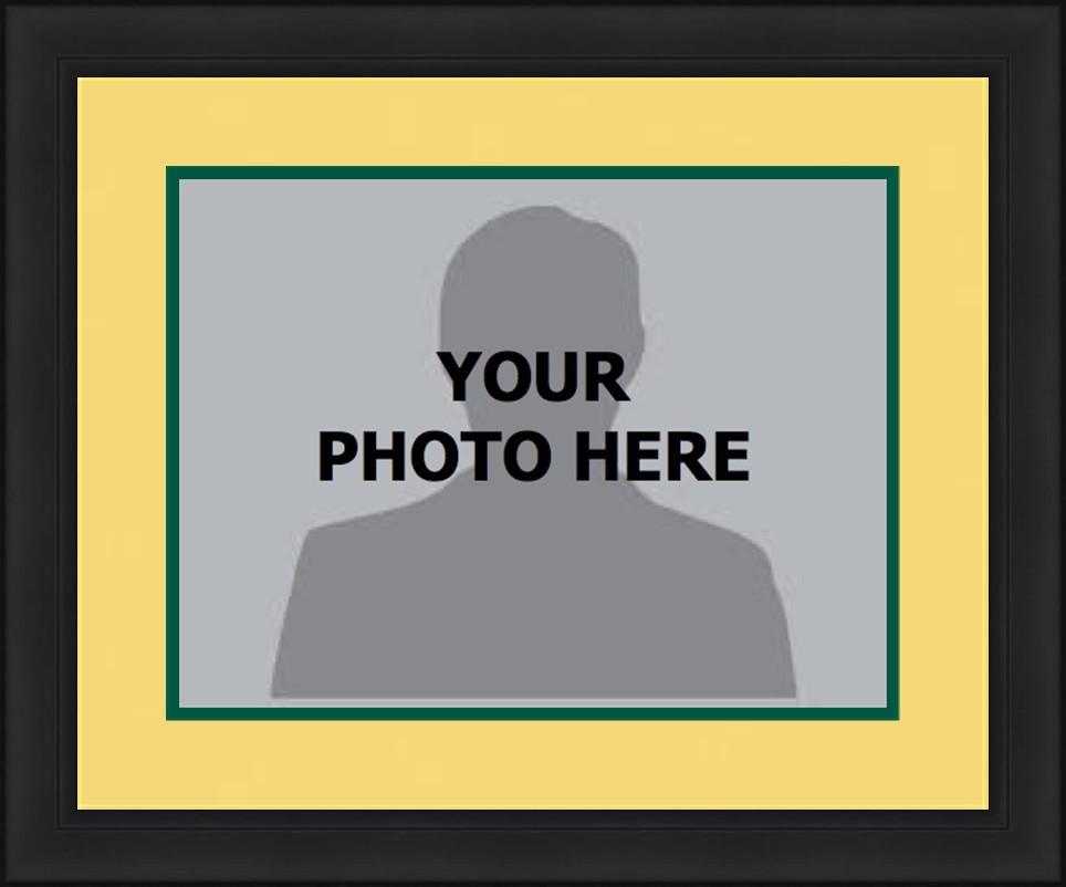 MLB Baseball Photo Picture Frame Kit - Oakland Athletics (Yellow Matting, Green Trim)