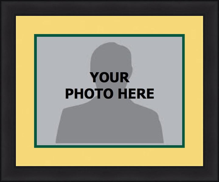 MLB Baseball Photo Picture Frame Kit - Oakland Athletics (Yellow Matting, Green Trim)