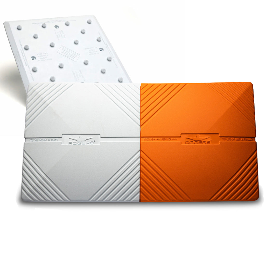 Full Size Single-Molded Double First Base with Base Plate | Rogers® Base Company