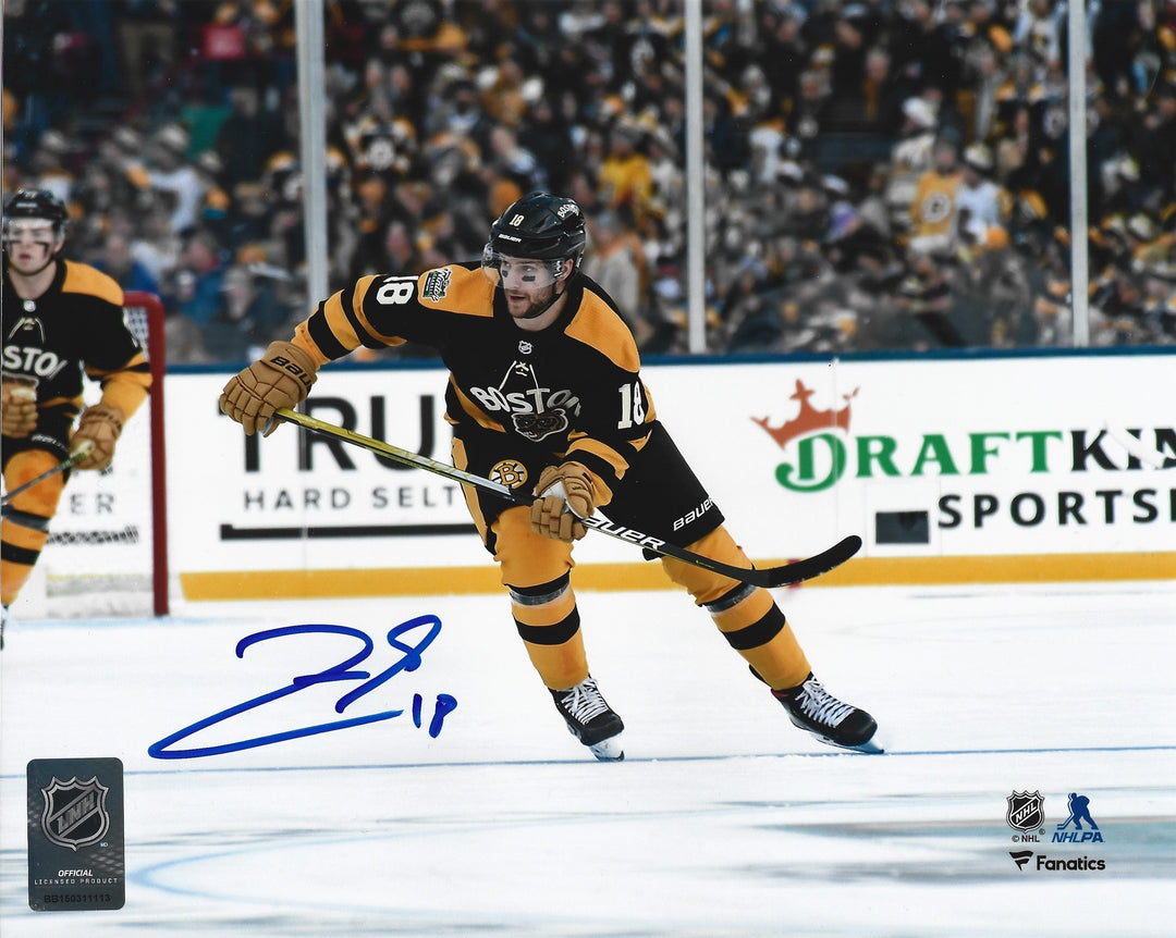 Pavel Zacha 2023 Winter Classic Action Boston Bruins Autographed 16" x 20" Hockey Photo