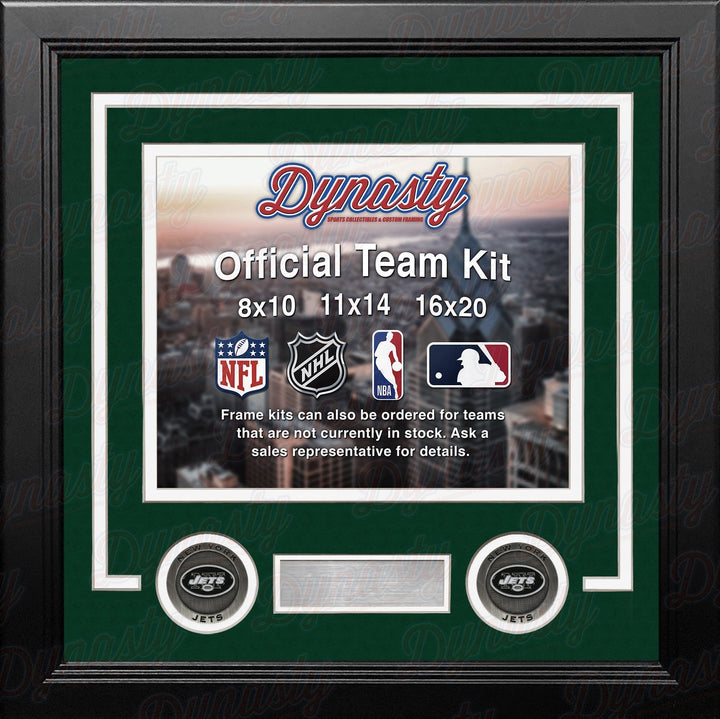 New York Jets Custom NFL Football 16x20 Picture Frame Kit (Multiple Colors)