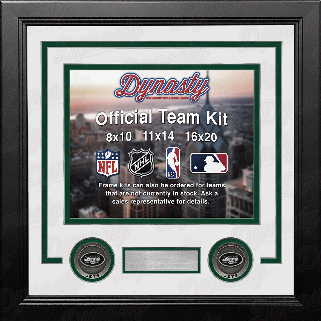 New York Jets Custom NFL Football 16x20 Picture Frame Kit (Multiple Colors)