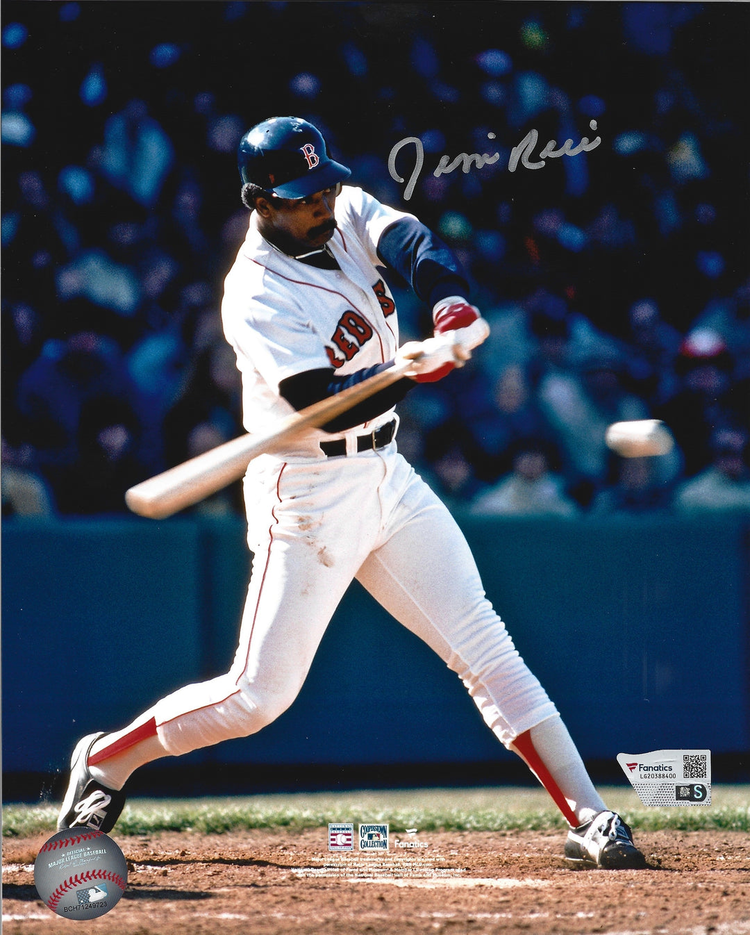 Jim Rice At-Bat Boston Red Sox Autographed 16" x 20" Baseball Photo