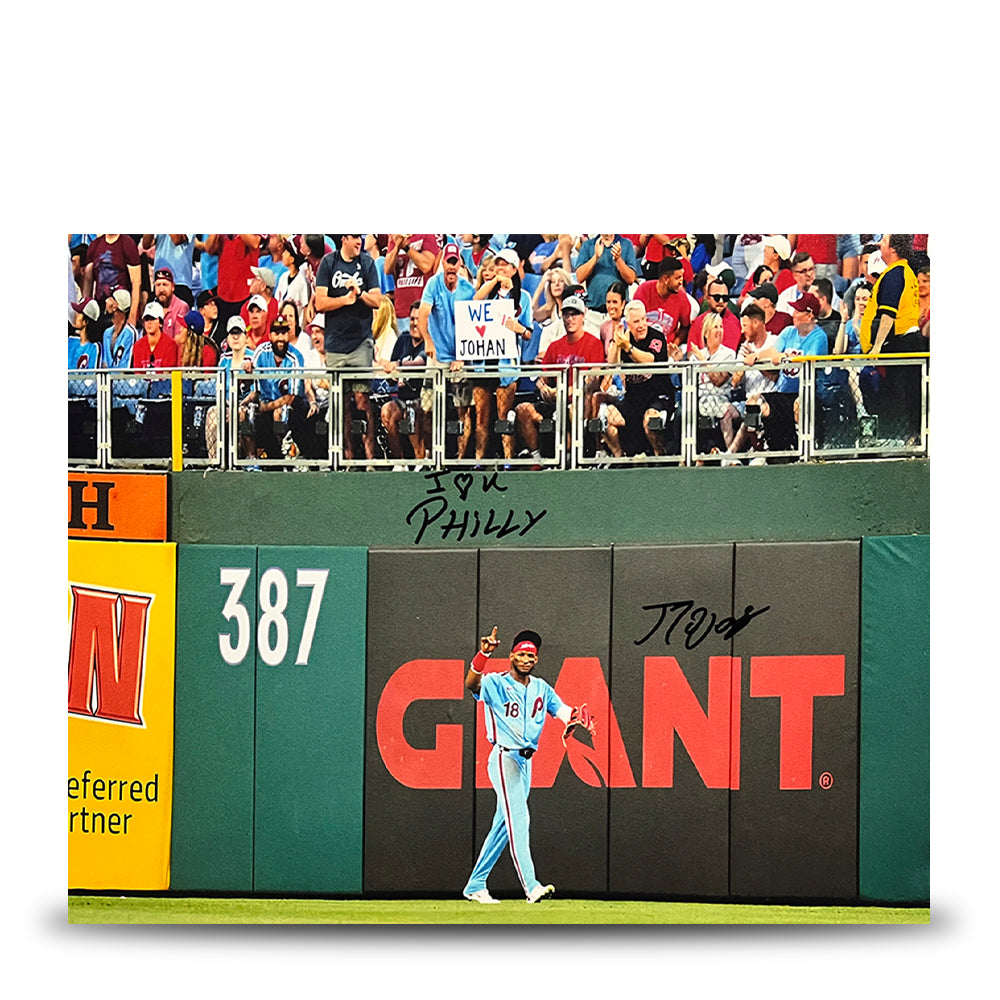 Johan Rojas Philly Love Philadelphia Phillies Autographed 11" x 14" Photo Inscribed I ♥ Philly