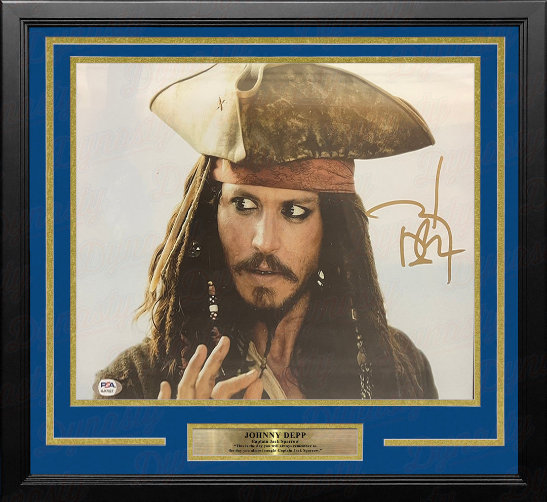 Johnny Depp Autographed Pirates of the Caribbean 11" x 14" Framed Studio Photo