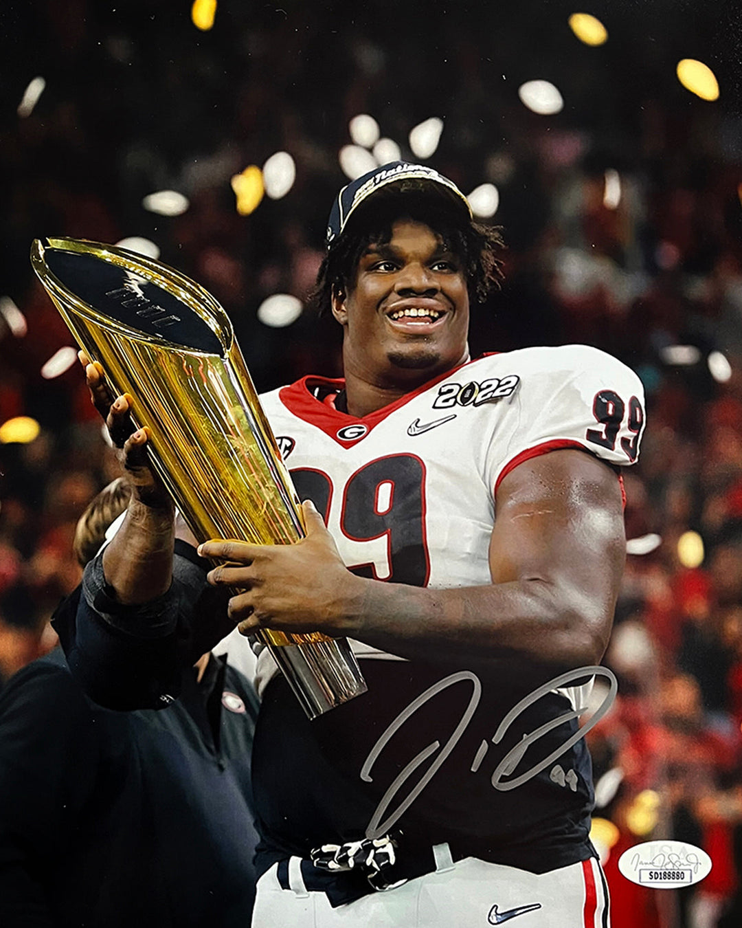 Jordan Davis Georgia Bulldogs Autographed 2022 National Champions 8" x 10" College Football Photo