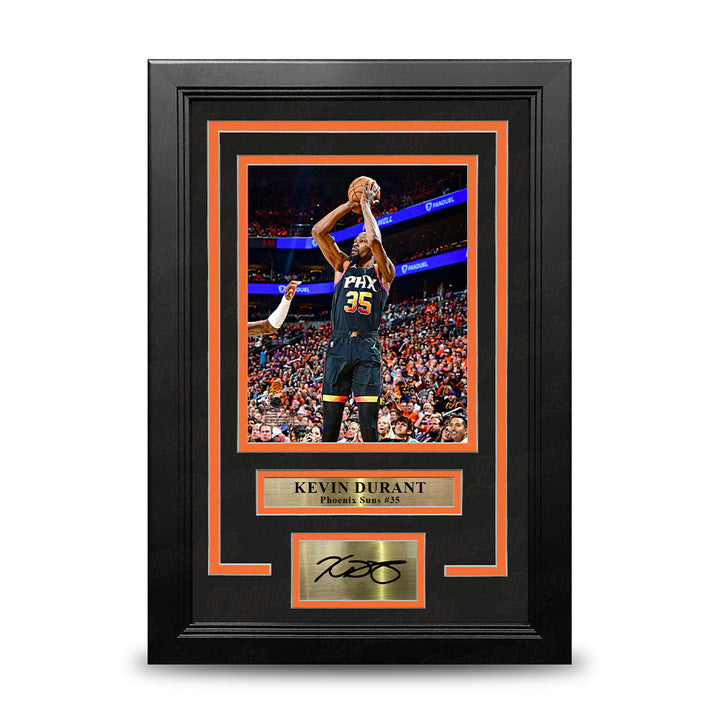 Kevin Durant Shooting Action Phoenix Suns 8" x 10" Framed Basketball Photo with Engraved Autograph