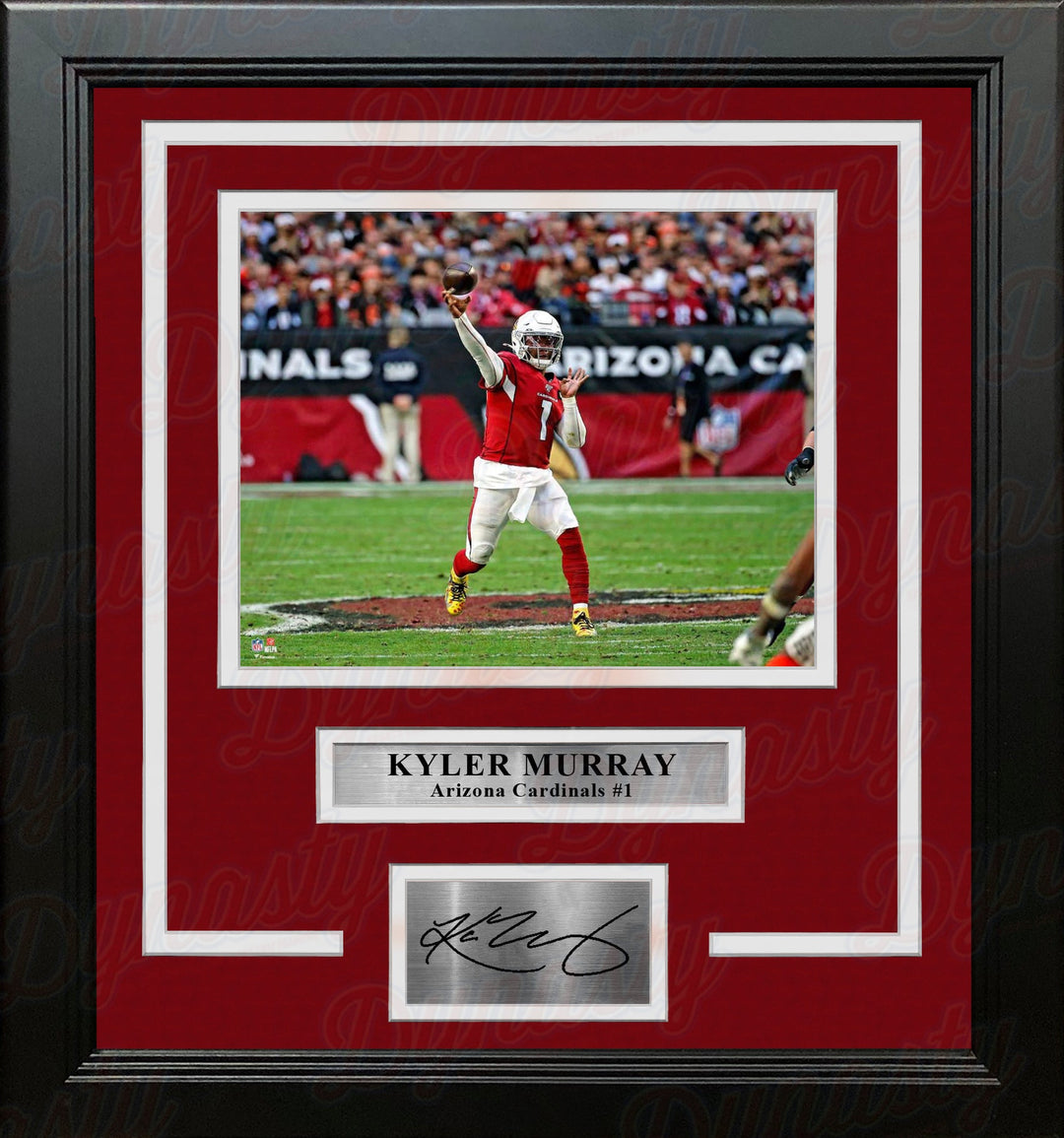 Kyler Murray in Action Arizona Cardinals 8" x 10" Framed Football Photo with Engraved Autograph
