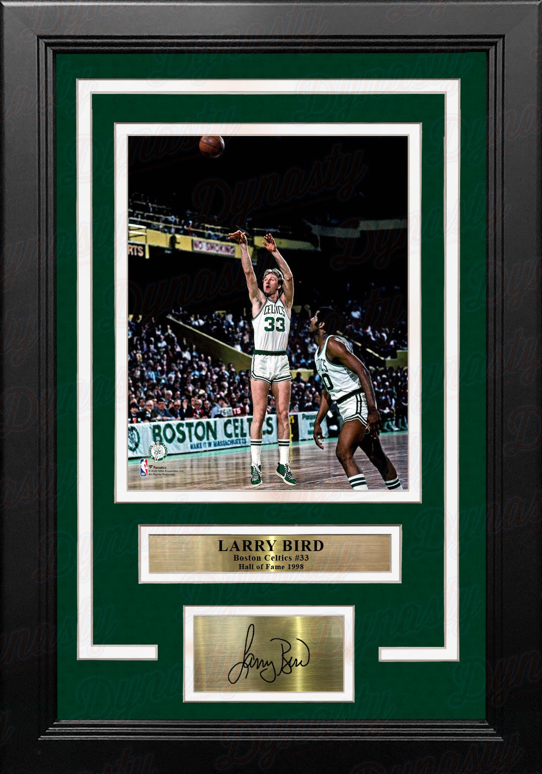 Larry Bird in Action Boston Celtics 8" x 10" Framed Basketball Photo with Engraved Autograph