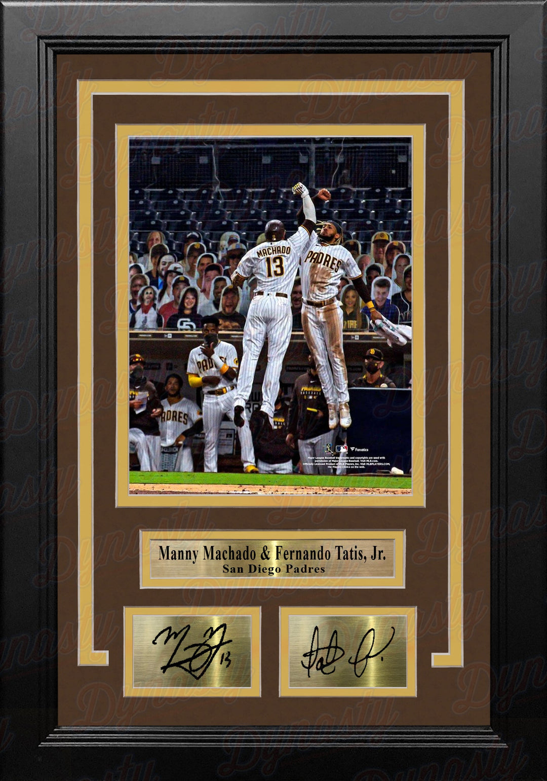 Manny Machado & Fernando Tatis, Jr. San Diego Padres 8" x 10" Framed Photo with Engraved Autographs