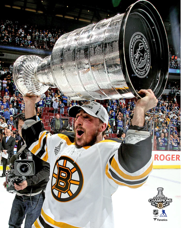 Brad Marchand 2011 Stanley Cup Trophy Boston Bruins Hockey Photo