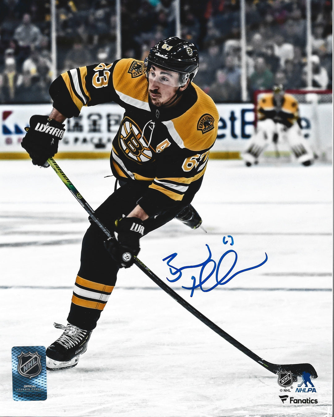 Brad Marchand Slapshot Boston Bruins Autographed 16" x 20" Hockey Photo