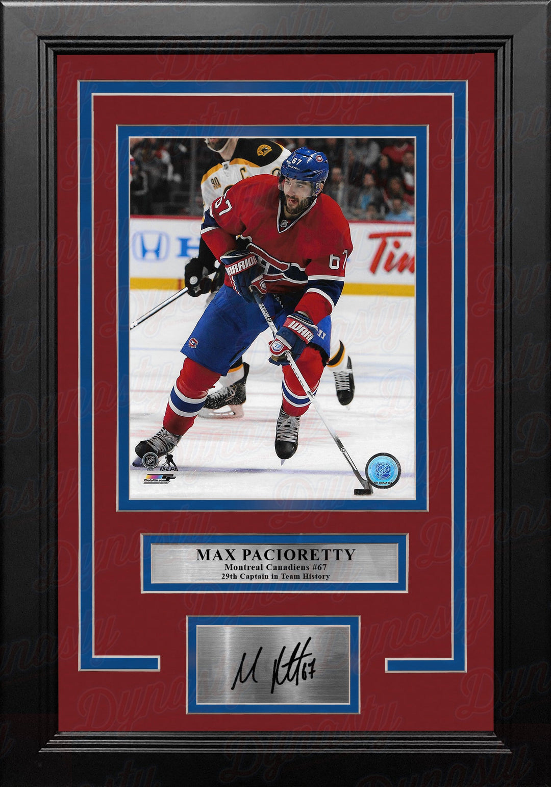 Max Pacioretty in Action Montreal Canadiens 8" x 10" Framed Hockey Photo with Engraved Autograph