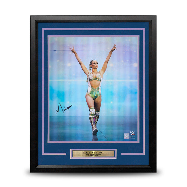 Maxxine Dupri Entrance Autographed 16" x 20" Framed WWE Wrestling Photo