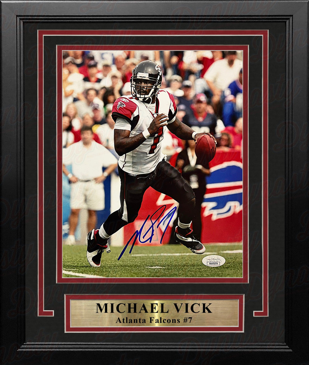 Michael Vick in Action Atlanta Falcons Autographed 8" x 10" Framed Football Photo