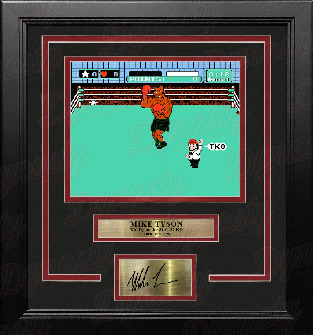 Mike Tyson Punch-Out!! 8" x 10" Framed Video Game Boxing Photo with Engraved Autograph