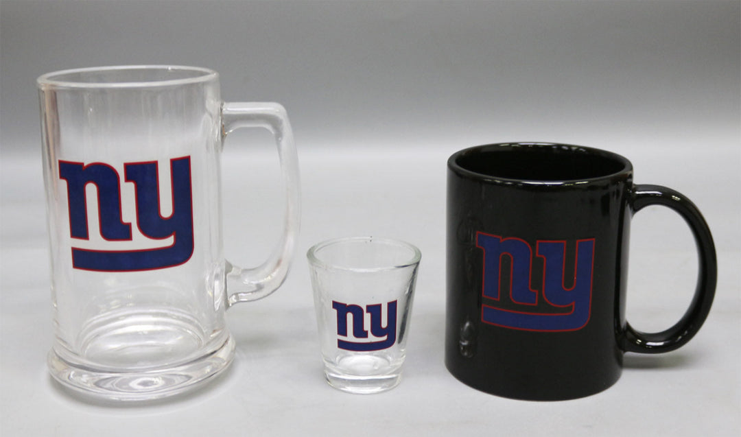 New York Giants 3-Piece Glassware Gift Set