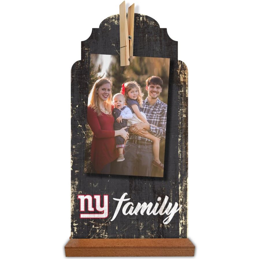 New York Giants 6'' x 12'' Family Clothespin Sign