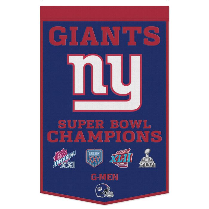 New York Giants 24" x 38" Primary Wool Banner