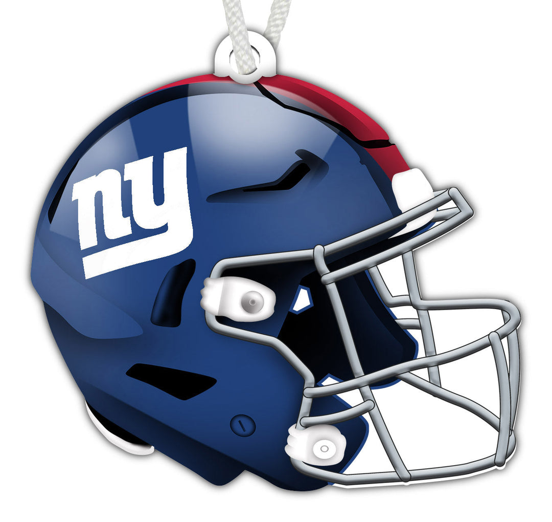 New York Giants Wooden Helmet Ornament