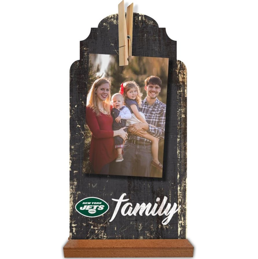 New York Jets 6'' x 12'' Family Clothespin Sign