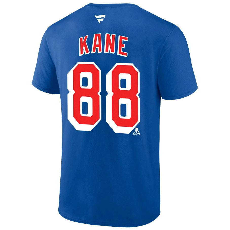 Patrick Kane New York Rangers Authentic Stack Name & Number T-Shirt - Blue