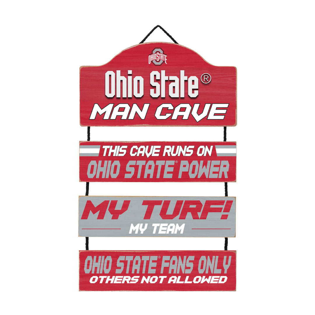 Ohio State Buckeyes Wooden Man Cave Sign
