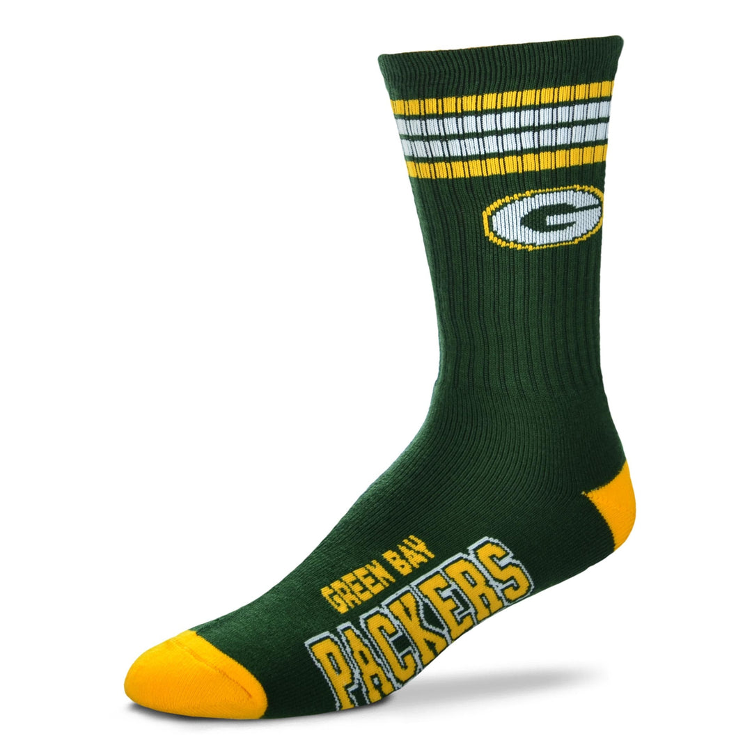 Green Bay Packers Men's 4 Stripe Deuce Socks