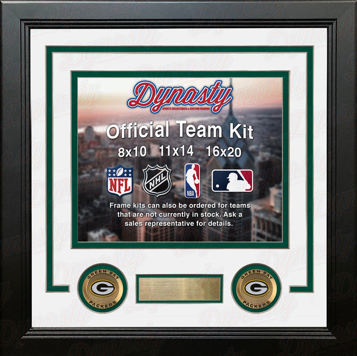 Green Bay Packers Custom NFL Football 8x10 Picture Frame Kit (Multiple Colors)