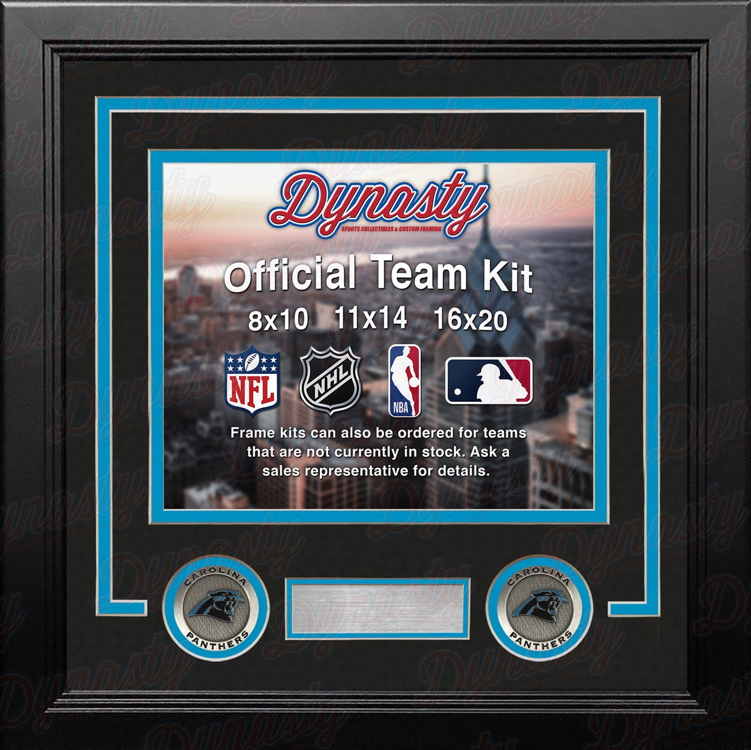 Carolina Panthers Custom NFL Football 16x20 Picture Frame Kit (Multiple Colors)