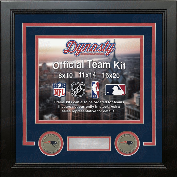 New England Patriots Custom NFL Football 16x20 Picture Frame Kit (Multiple Colors)