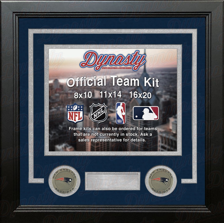 New England Patriots Custom NFL Football 16x20 Picture Frame Kit (Multiple Colors)
