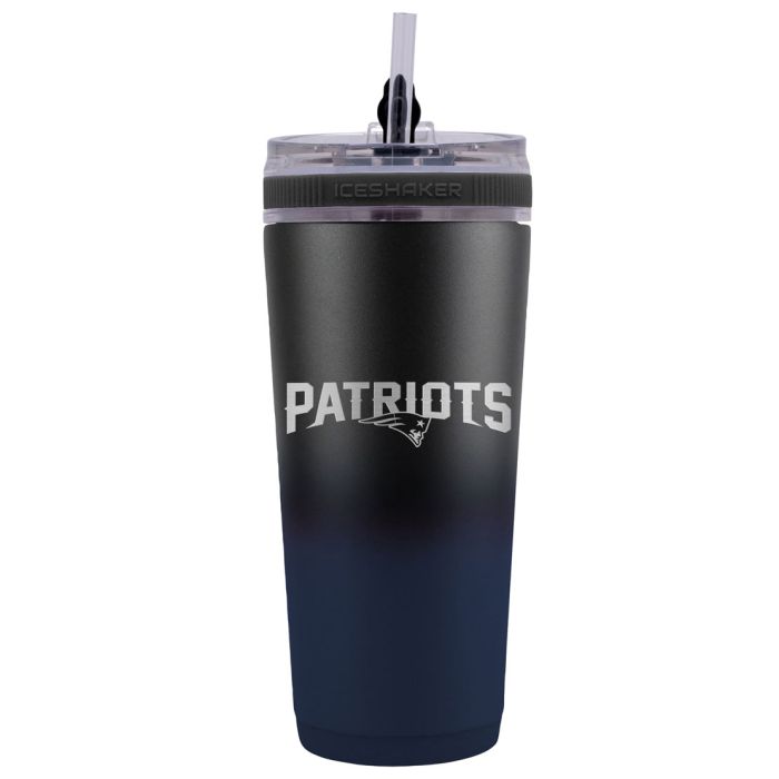 New England Patriots 26 oz Stainless Steel Ice Shaker Bottle