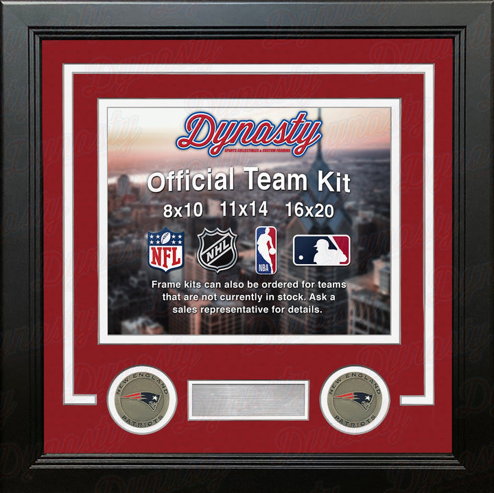 New England Patriots Throwback Custom NFL Football 8x10 Picture Frame Kit (Multiple Colors)