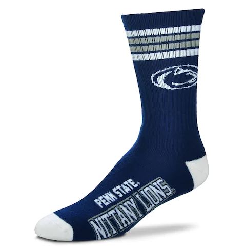 Penn State Nittany Lions Men's 4 Stripe Deuce Socks