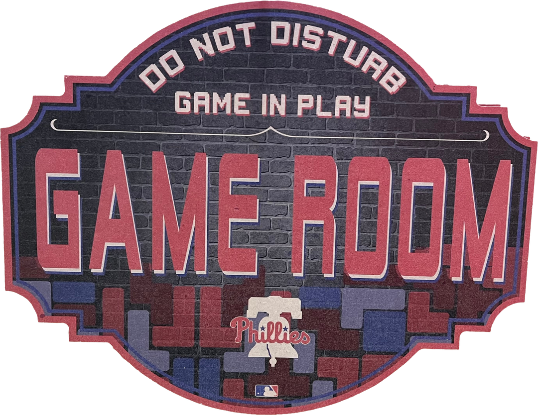 Philadelphia Phillies 12" Game Room Wood Sign