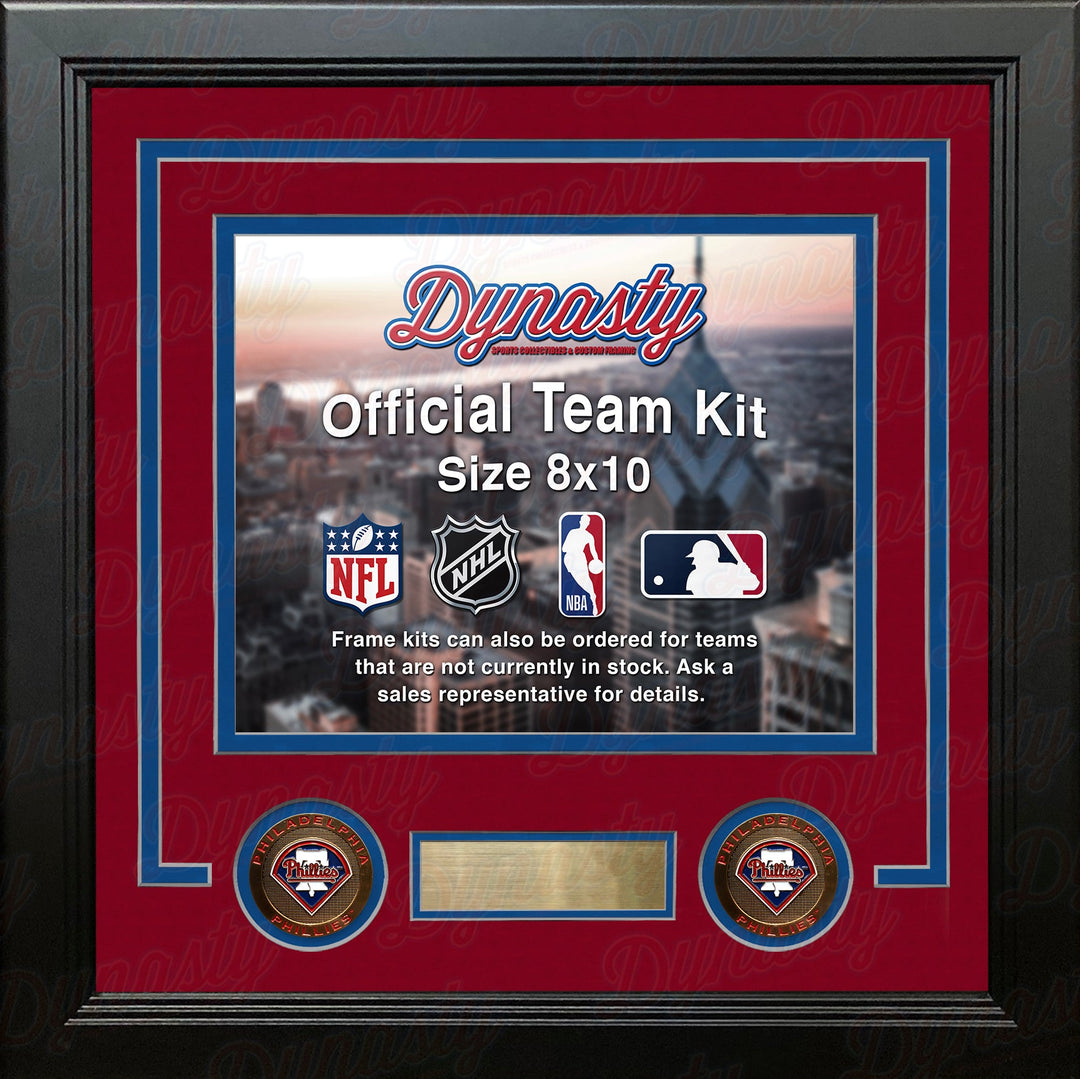 Philadelphia Phillies Custom MLB Baseball 8x10 Picture Frame Kit (Multiple Colors)